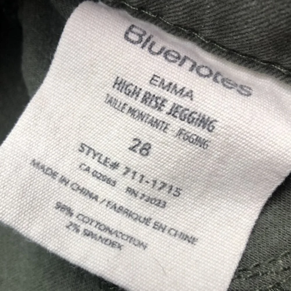 BLUENOTES OLIVE EMMA HIGH-RISE JEGGING JEANS 28x28 ⭐️
